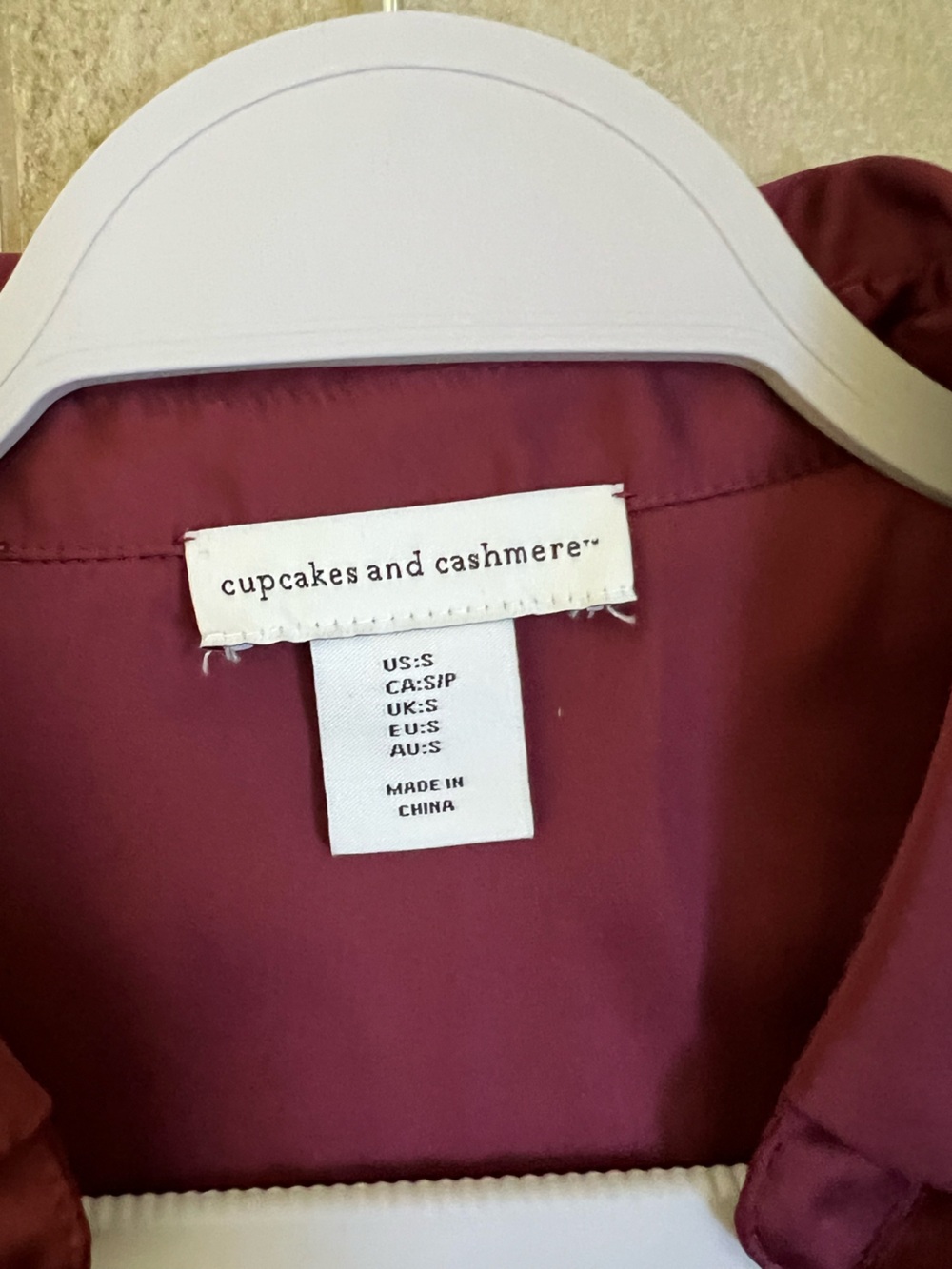 Satin Wine Button-Down Shirt - Picture 4 of 8